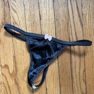 Black and Pink Victoria’s Secret Thong